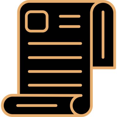 belge simgesi, vektör çizimi