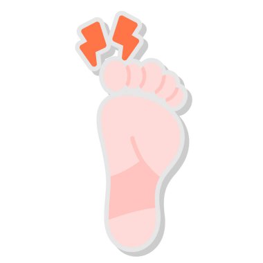 bir çizgi film ayak etiket