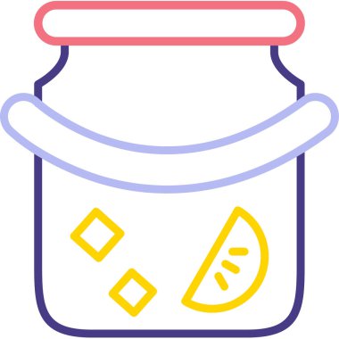 Kavanoz. Web simgesi basit illüstrasyon