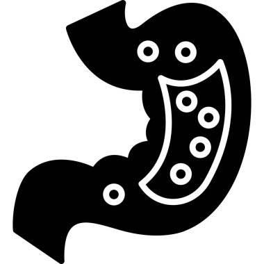 Mide organı simgesi, basit vektör çizimi