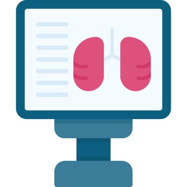 Ciğerler. Web simgesi basit illüstrasyon