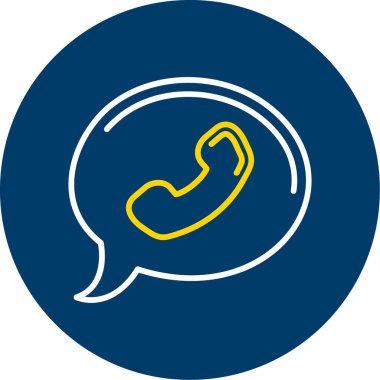 Telefonunuz var. Web simgesi basit illüstrasyon