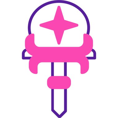 Kılıç. Web simgesi basit illüstrasyon