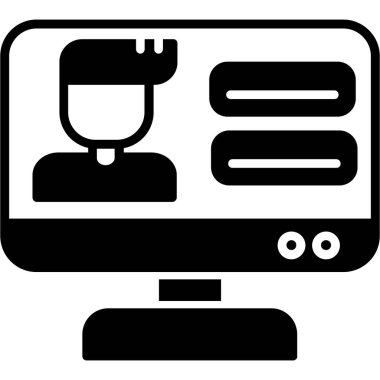 Bilgisayar izleyici simgesi ana hat biçiminde