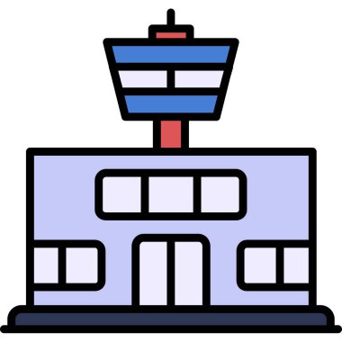 Bina. Web simgesi basit illüstrasyon