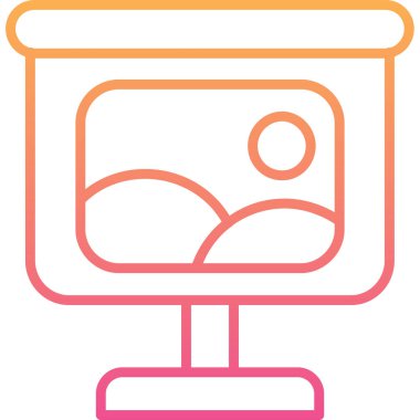 Monitör. Web simgesi basit illüstrasyon