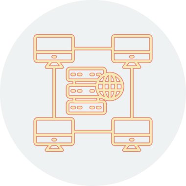 ağ bağlantı vektörü simgesi.