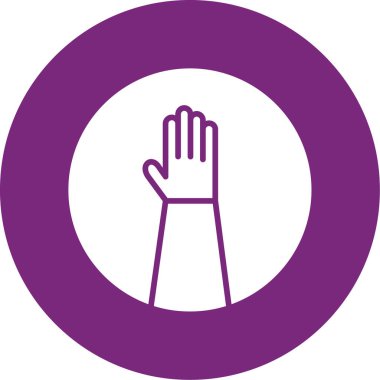 Bir el simgesinin vektör illüstrasyonu