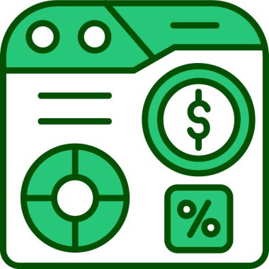 para dolar simgesi, vektör illüstrasyonu