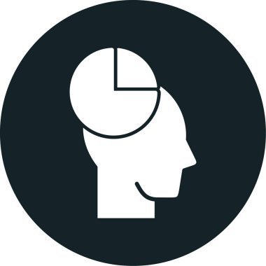 Moda Biçimli Beyin Simgesi İzole Arkaplan