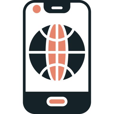 Genel bağlantı düz vektör simgesi