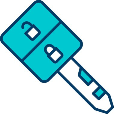 anahtar kilit anahtarı doldurulmuş dış hat simgesinde