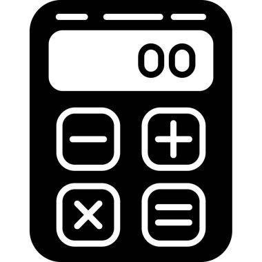 Hesap makinesi. Web simgesi basit illüstrasyon