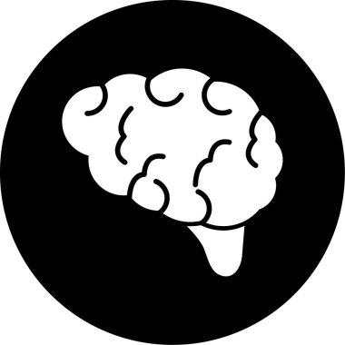 Beyin. Web simgesi basit illüstrasyon