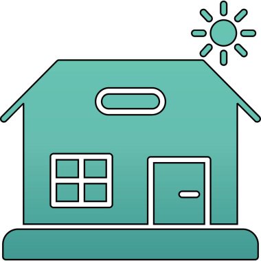 Ev simgesinin vektör illüstrasyonu