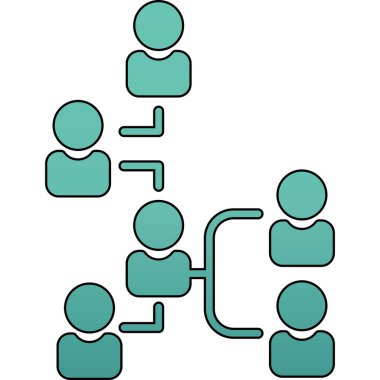 sosyal ağ simge vektör çizim