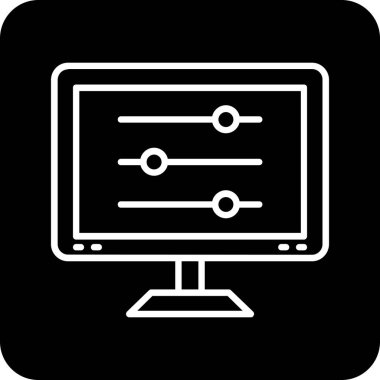 Beyaz arkaplanda bilgisayar simgesi izole edildi