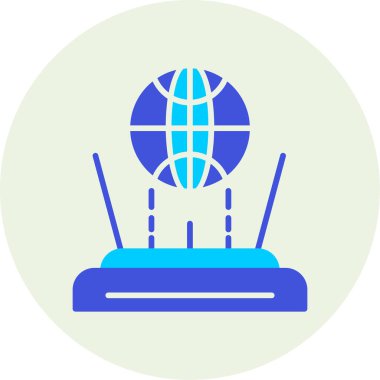 İnternet web simgesi basit illüstrasyon