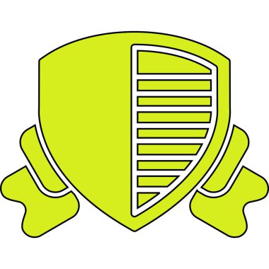 Kurdeleli yeşil kalkan