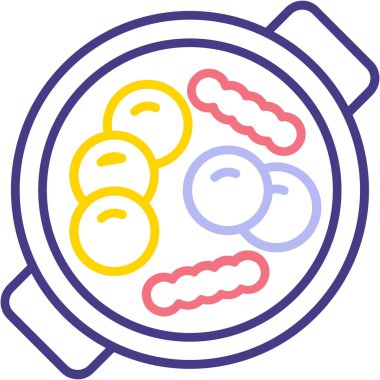 Yemekte tavuk yumurtası ikonu - içecekler kategorisi