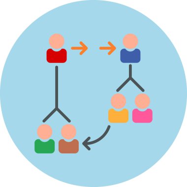 hiyerarşi web simgesi, vektör çizim