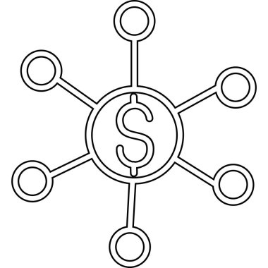 küresel para birimi simgesi. vektör illüstrasyonu
