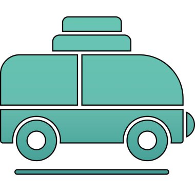 Otobüs. Web simgesi basit illüstrasyon