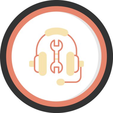 Bir kulaklığın vektör illüstrasyonu