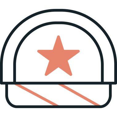 Kask vektör simgesi modern illüstrasyon