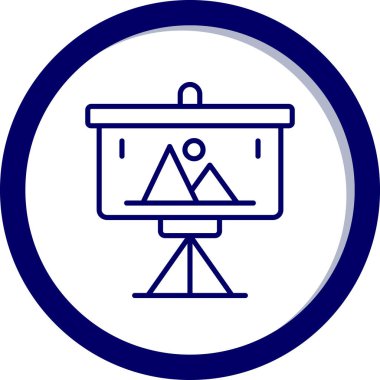 sunum simgesi vektör illüstrasyonu