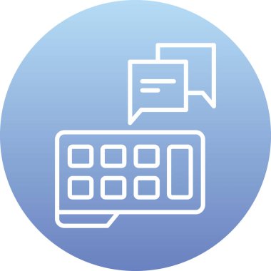 Mesaj var. Web simgesi basit illüstrasyon