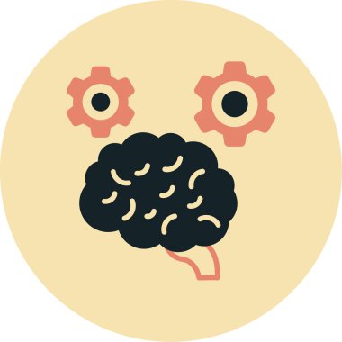 Beyin. Web simgesi basit tasarım