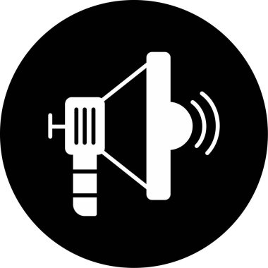 Konuşmacı. Web simgesi basit illüstrasyon