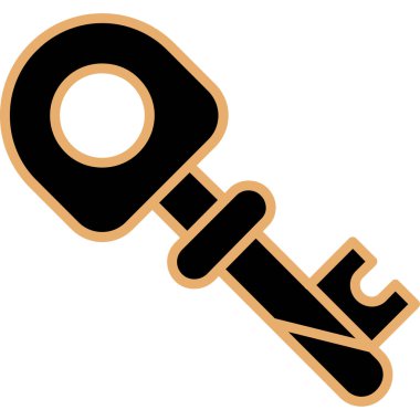 Metal bir anahtarın çizimi