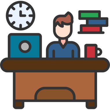 Masa. Web simgesi basit illüstrasyon