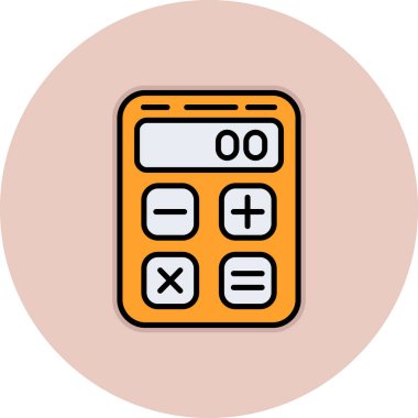 hesap makinesi simgesi vektör illüstrasyonu