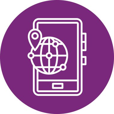 Cep telefonu simgesinin vektör illüstrasyonu