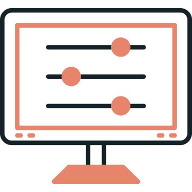 bilgisayar izleyici vektör simgesi