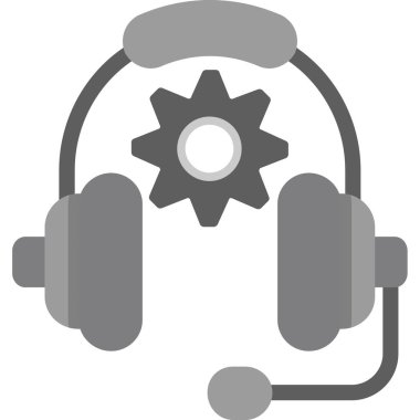 Beyaz arka planda kulaklık simgesi. Vektör illüstrasyonu.