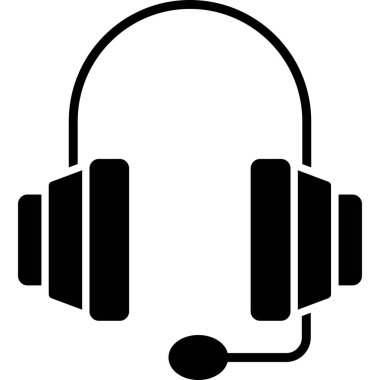 kulaklık simgesi, vektör illüstrasyonu