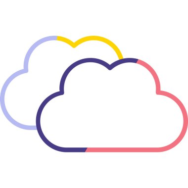 bulut hesaplama simgesi, vektör illüstrasyonu