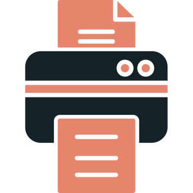 Yazıcı web simgesi, vektör çizim