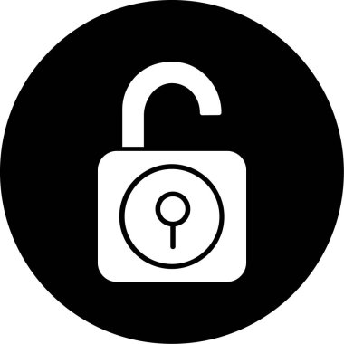 Kilit. Web simgesi basit illüstrasyon