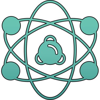 atom simgesi, vektör illüstrasyonu