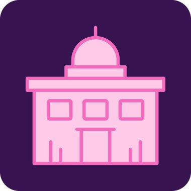 Bina. Web simgesi basit illüstrasyon