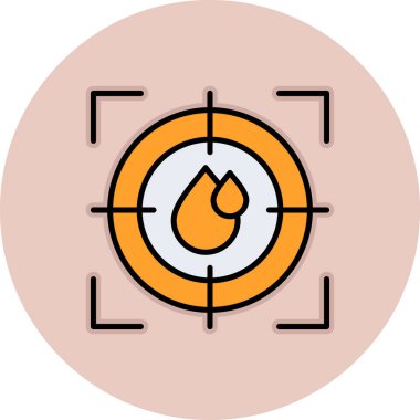 Bir damla simgesinin vektör illüstrasyonu