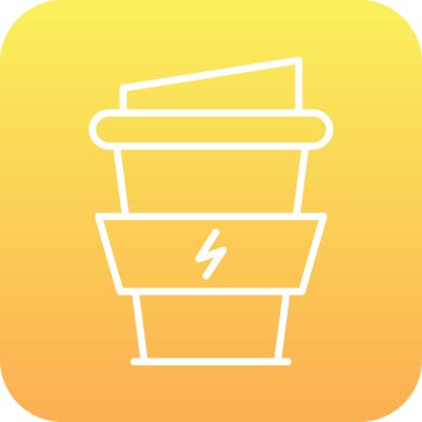 vektör kahve simgesi, vektör illüstrasyonu