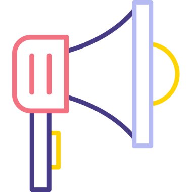 Megafon. Web simgesi basit illüstrasyon