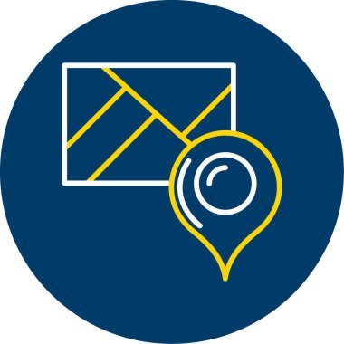 Konum simgesiyle harita işaretleyici. vektör illüstrasyonu