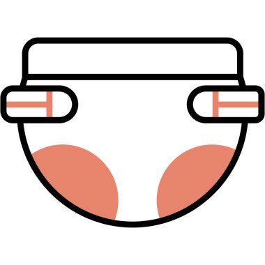 Bebek bezi. Web simgesi basit illüstrasyon